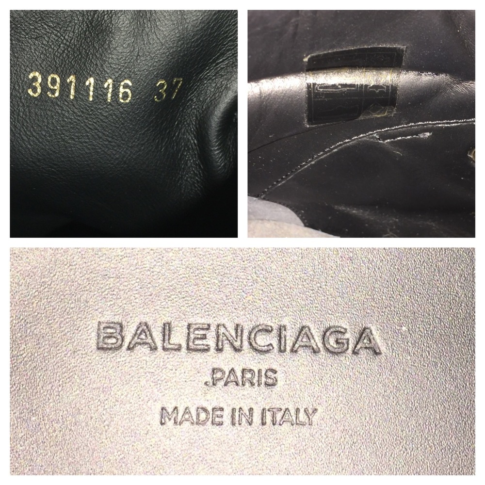Balenciaga Craquelé High Top Patent Leather Sneakers 37 6.5 Crackled Designer - Picture 6 of 8